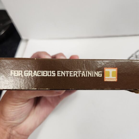 VTG 1971 Irvinware Made In USA Silver/Chrome  MCM  Napkin Holder Lace #11550 - Picture 8 of 11